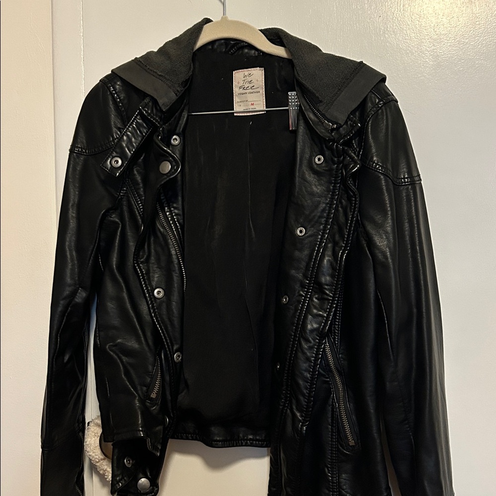 Free People Vegan Leather Jacket medium